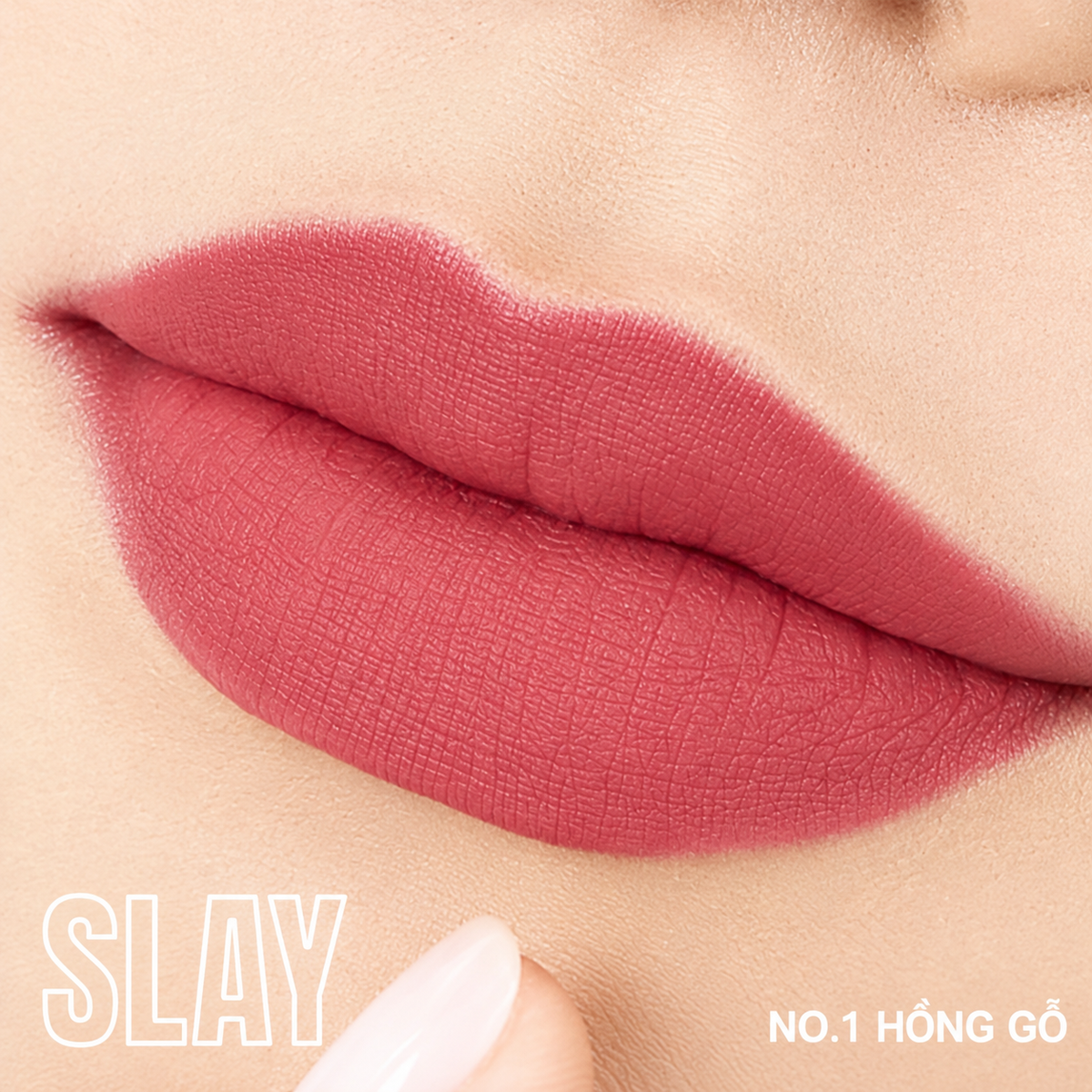 Son lì M.O.I Velvet Matte Lipstick The New Iconic 2.7g – #1 Slay Hồng gỗ
