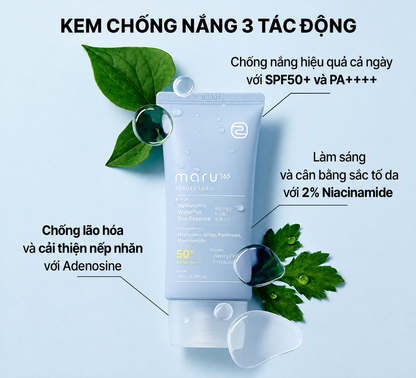 Maru365 Sun Essence – 3 tác động chống nắng, làm sáng, chống lão hóa