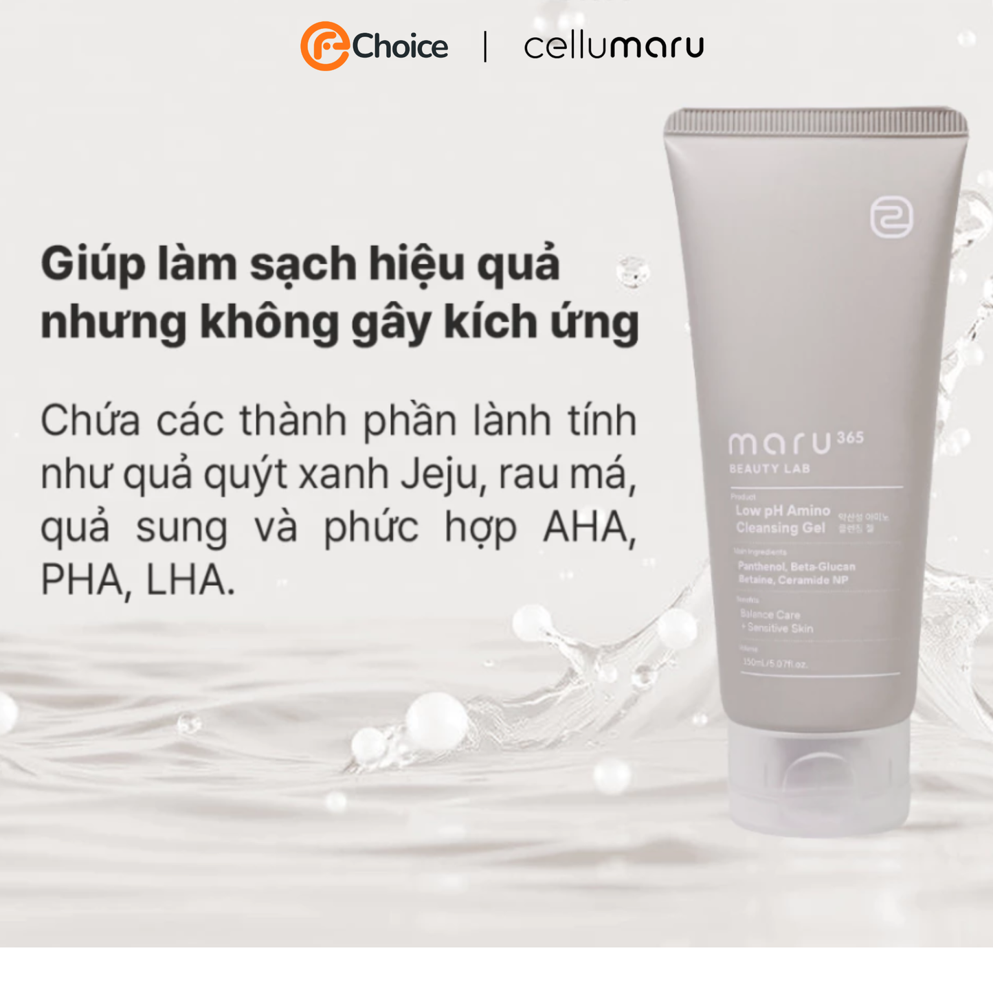 Gel rửa mặt MARU365 Beauty Lab cân bằng độ pH Low pH Amino Cleansing Gel 150ml