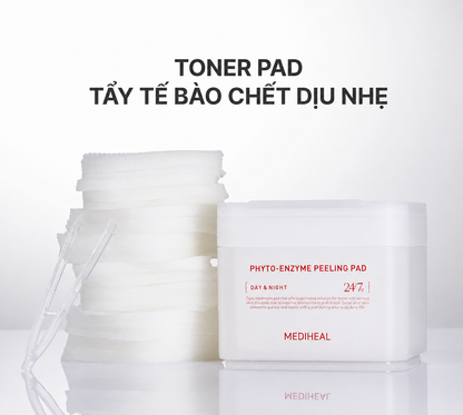 Toner Pad Tẩy Tế Bào Chết Dịu Nhẹ Mediheal Phyto-Enzyme Peeling Pad 90 Miếng