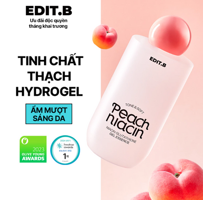 Tinh Chất Thạch Làm Sáng Da Chiết Xuất Đào & Niacinamide Edit.B Tone&Soft Peach – Da Mịn Màng, Rạng Rỡ 50ml/200ml