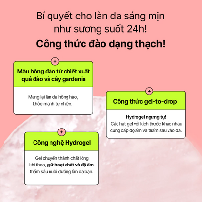 Tinh Chất Thạch Làm Sáng Da Chiết Xuất Đào & Niacinamide Edit.B Tone&Soft Peach – Da Mịn Màng, Rạng Rỡ 50ml/200ml