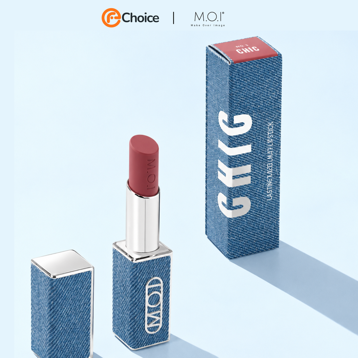 Son lì M.O.I Velvet Matte Lipstick The New Iconic 2.7g – #3 Chic Hồng cam sữa