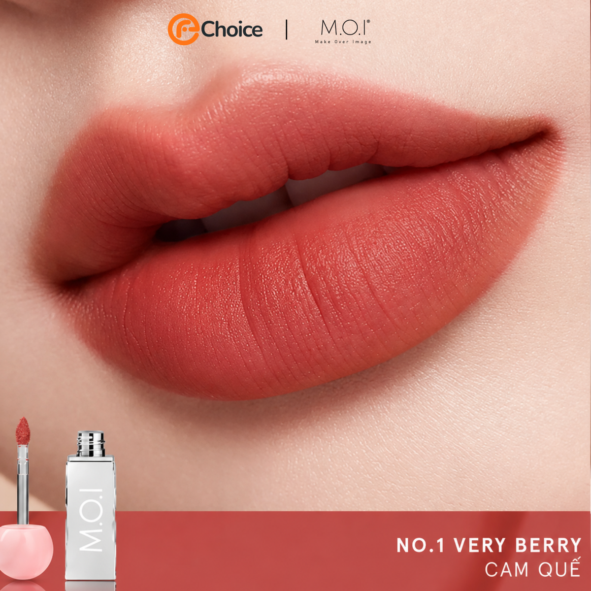 Son tint lì M.O.I Lollipops – #1 Very Berry Cam quế