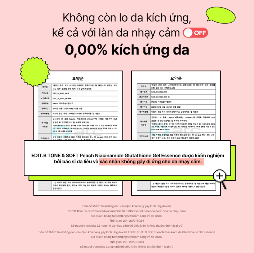 Tinh Chất Thạch Làm Sáng Da Chiết Xuất Đào & Niacinamide Edit.B Tone&Soft Peach – Da Mịn Màng, Rạng Rỡ 50ml/200ml