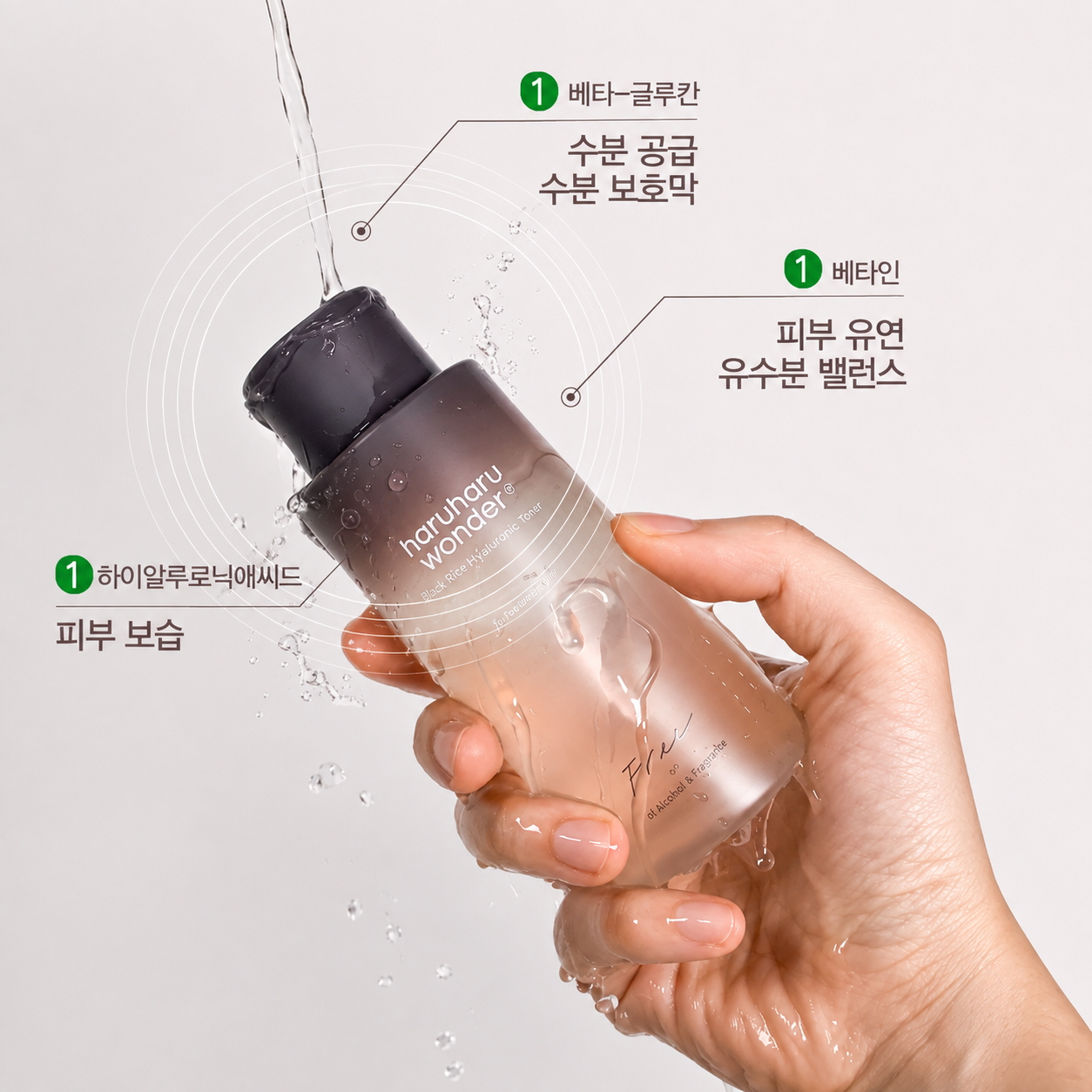 Nước Cân Bằng Cấp Ẩm Haruharu Wonder Black Rice Hyaluronic Toner 150ml
