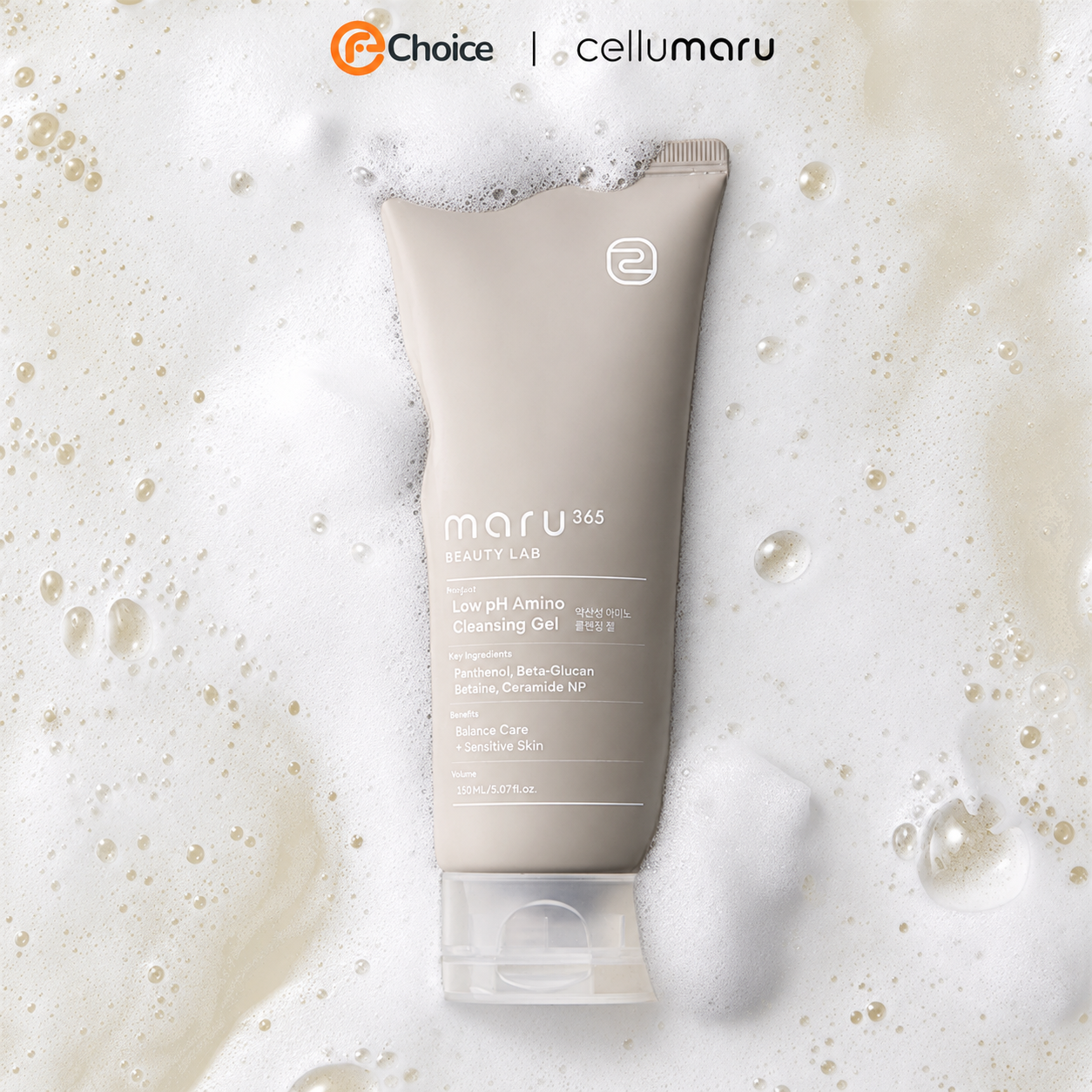 Gel rửa mặt MARU365 Beauty Lab cân bằng độ pH Low pH Amino Cleansing Gel 150ml