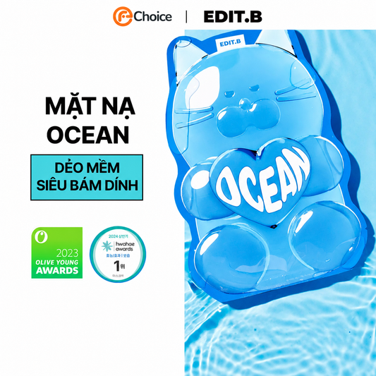 Mặt Nạ Giấy Thuần Chay Cấp Ẩm Chuyên Sâu Edit.B Waterfull Gummy Ocean 1Sheet 25ml