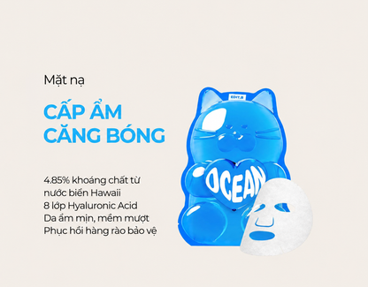 Mặt Nạ Giấy Thuần Chay, Cấp Ẩm Chuyên Sâu Edit.B Waterfull Gummy Ocean 5Sheet 25ml*5ea