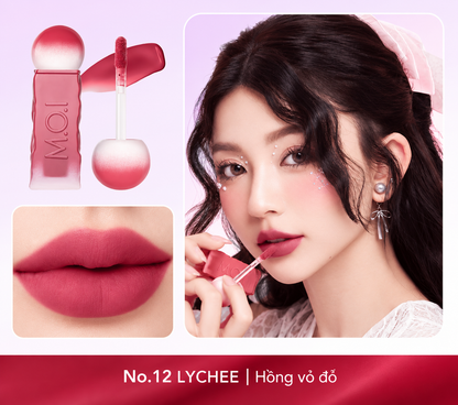 Son kem lì M.O.I Matte Lasting Lip Tint Cotton Candy – No.12 Lychee Hồng vỏ đỗ