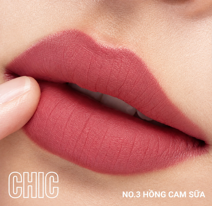 Son lì M.O.I Velvet Matte Lipstick The New Iconic 2.7g – #3 Chic Hồng cam sữa