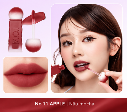 Son kem lì M.O.I Matte Lasting Lip Tint Cotton Candy – No.11 Apple Nâu mocha