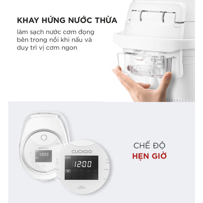 Nồi Cơm Điện Tử CUCKOO CR-1020F 1,8L - Bảng Điều Khiển LED - Lòng Nồi Chống Dính - Hàng Chính Hãng