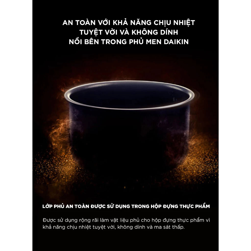 Nồi Cơm Điện Tử CUCKOO CR-1020F 1,8L - Bảng Điều Khiển LED - Lòng Nồi Chống Dính - Hàng Chính Hãng